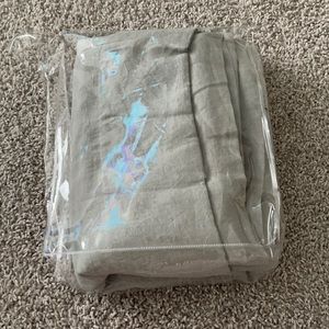 West elm Belgian linen grey curtain blackout 48x96